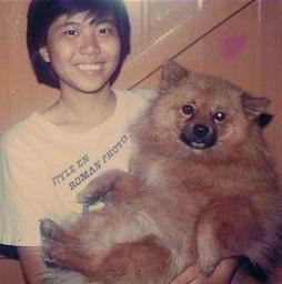 A much younger me with my beloved dog, Rollie (1981 - 1996)