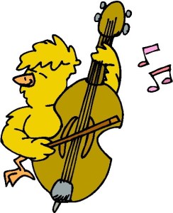 chicken playing_violin_clipart