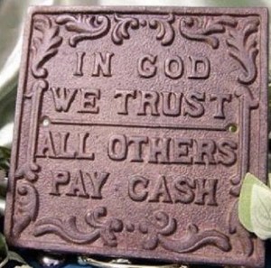 in god we trust sign