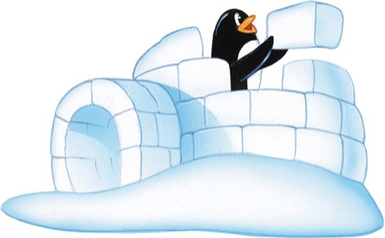 penguin and igloo