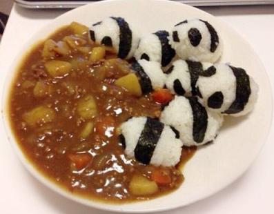 food art baby panda