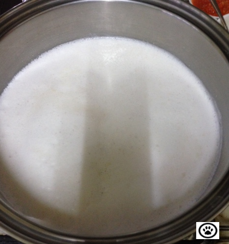 blended beans and water